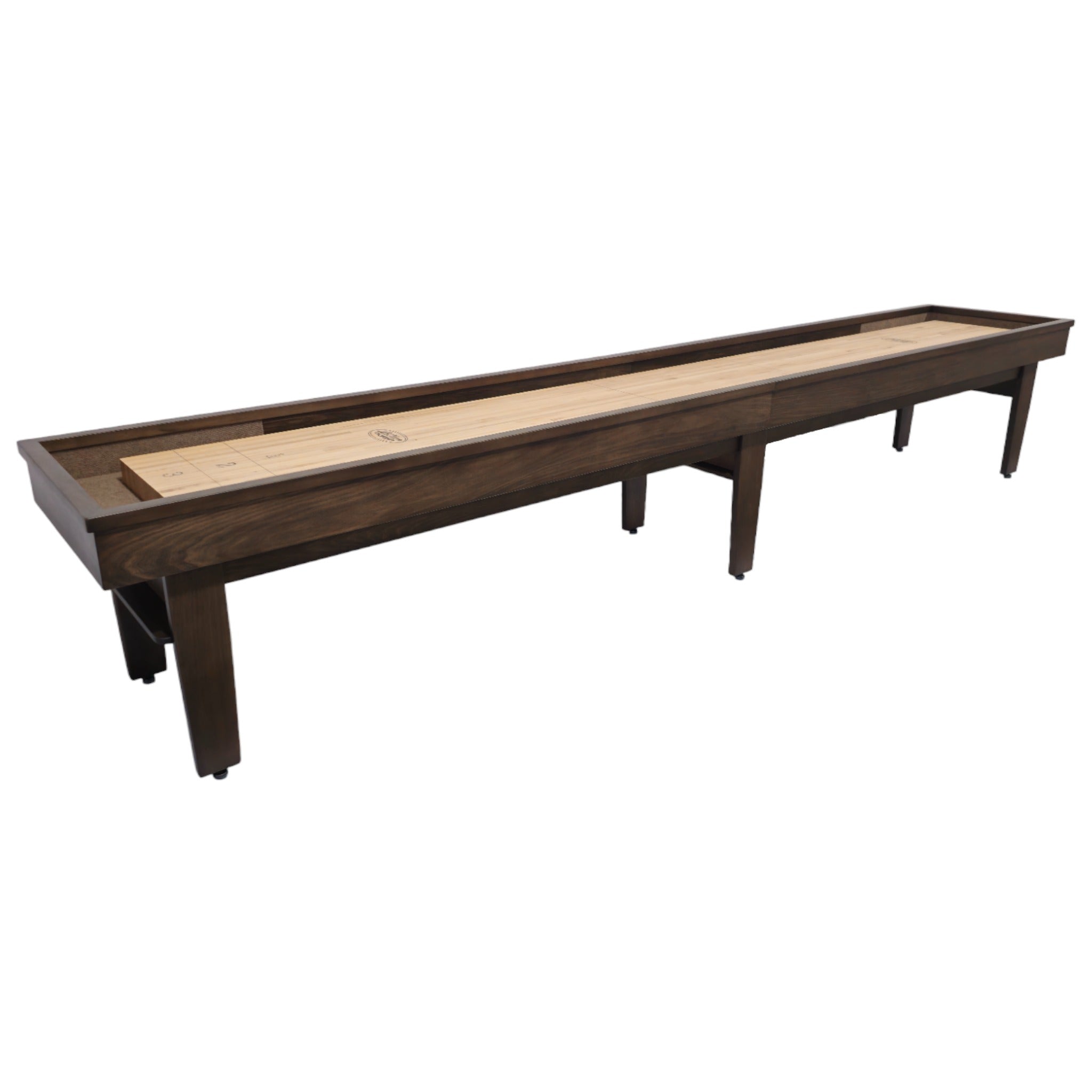 16 Foot Patriot Walnut Shuffleboard Table McClure Tables Quick Ship