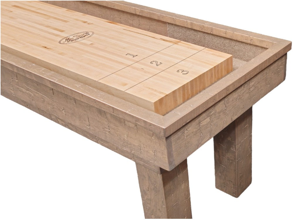 14' Dakota II Etch Wood Maple Shuffleboard Table ( Smokey Pecan Finish )