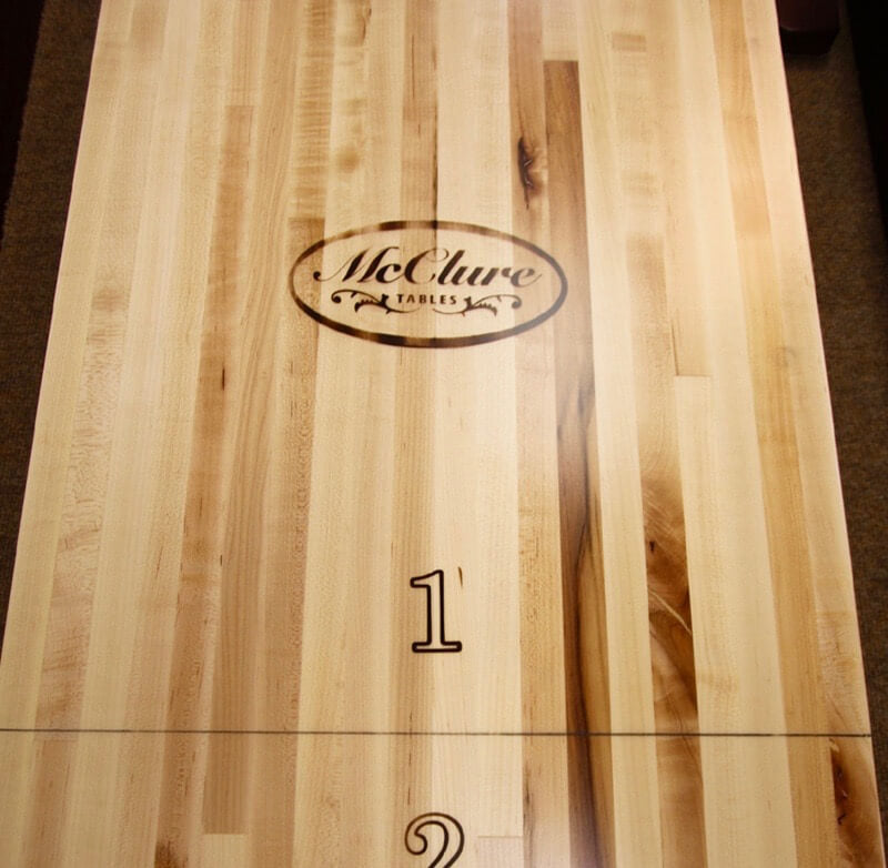 18' Ponderosa Oak Shuffleboard Table