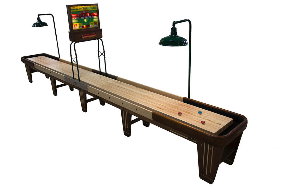 22' Rock-Ola Walnut Shuffleboard Table