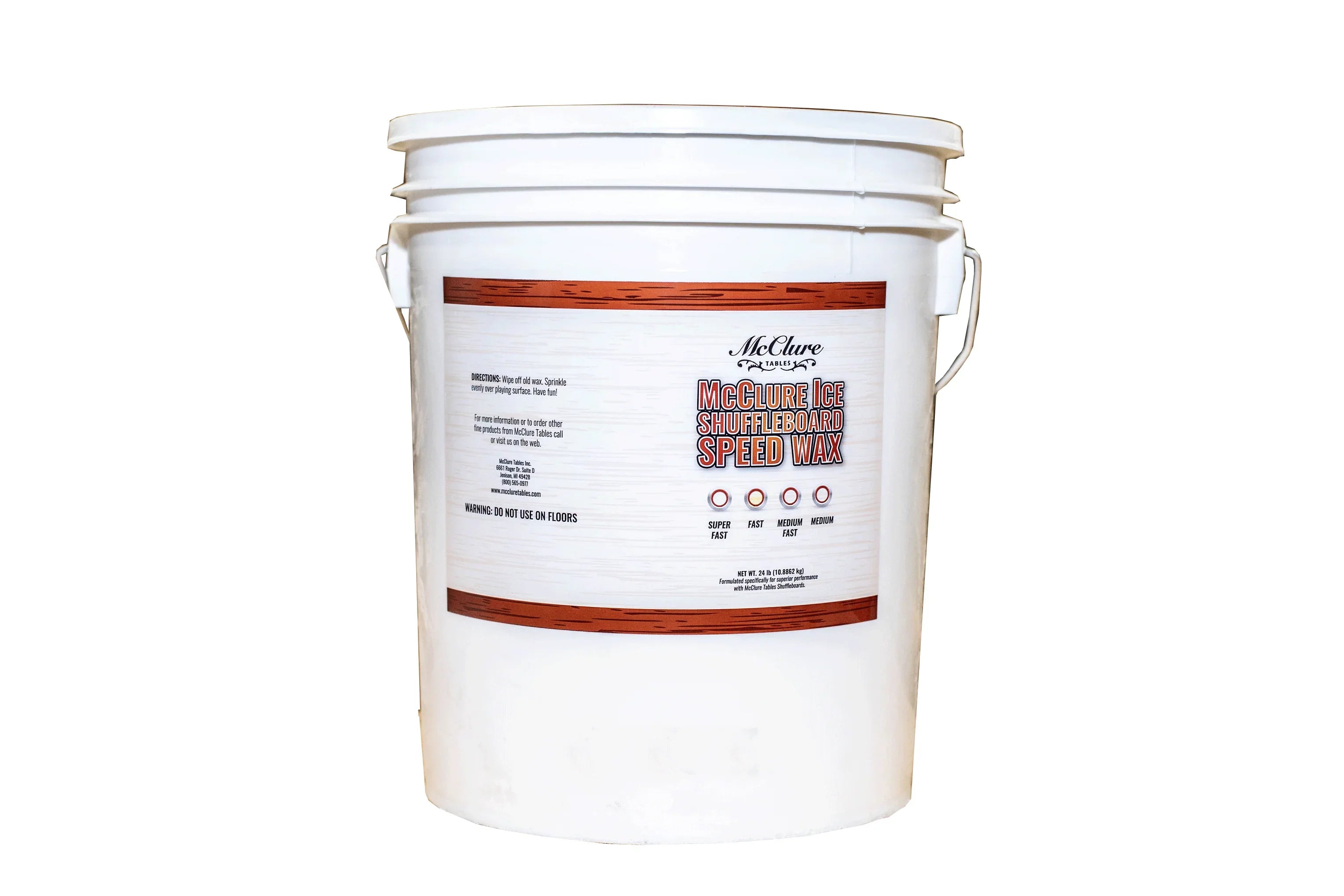 Shuffleboard Brown Wax Speed 4 24 Pound Bucket McClure Tables