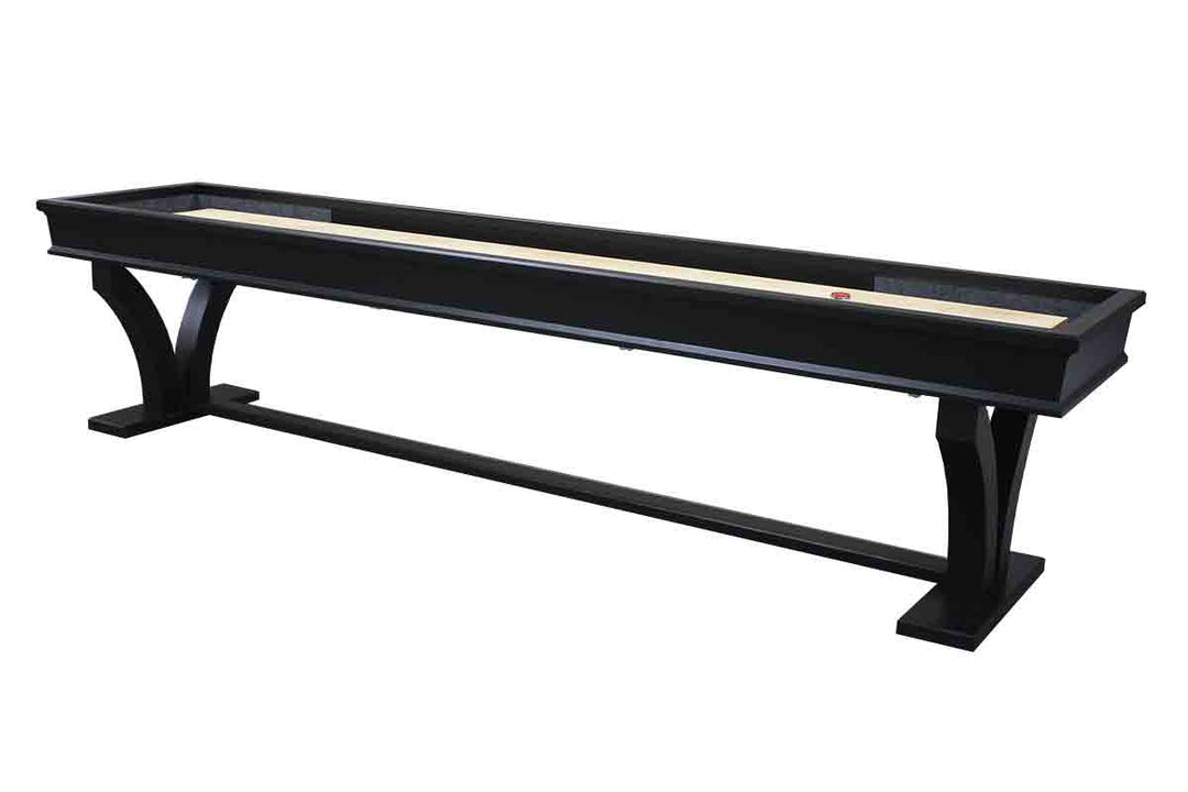 12' Veneto Tulipwood Shuffleboard Table Black