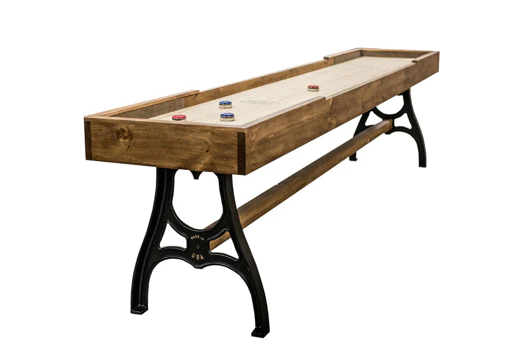 12 Foot Burton Shuffleboard Table | McClure Tables | Cast Iron Base