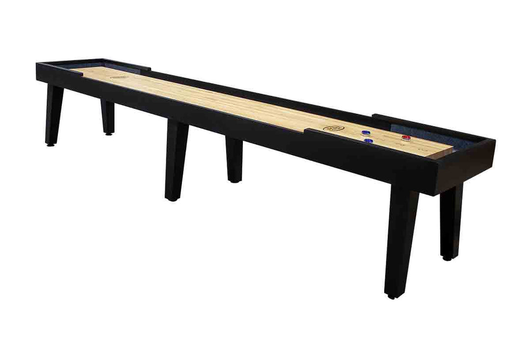 16' Ludington Shuffleboard Tulipwood Black Finish 3" Board