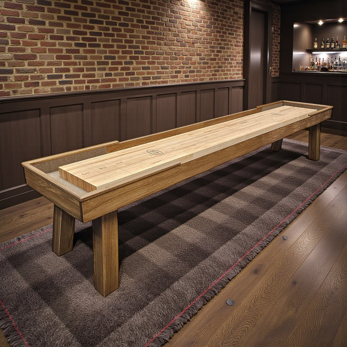 Playcraft Shuffleboard Tables Review & Buying Guide Shuffleboard Table in a Room
