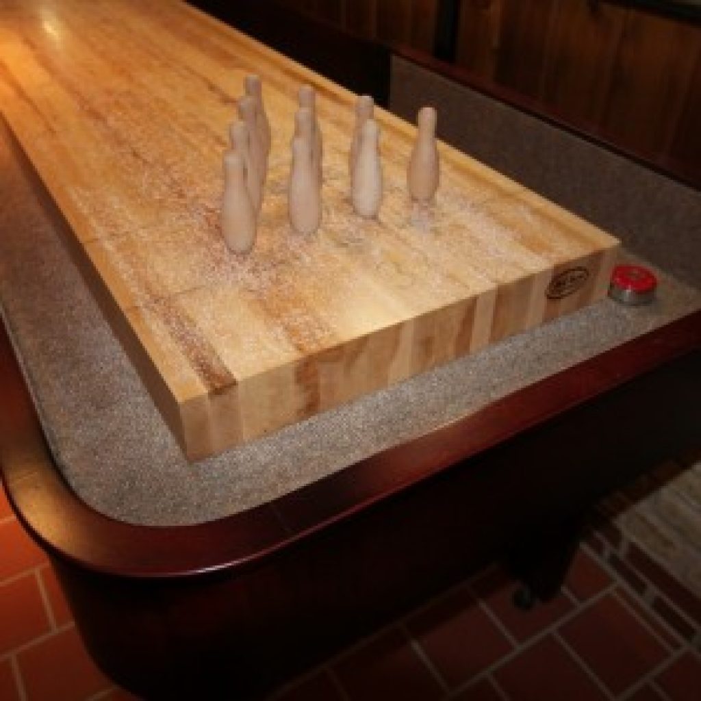 Turn the Shuffleboard Table into a Bowling Alley for Christmas