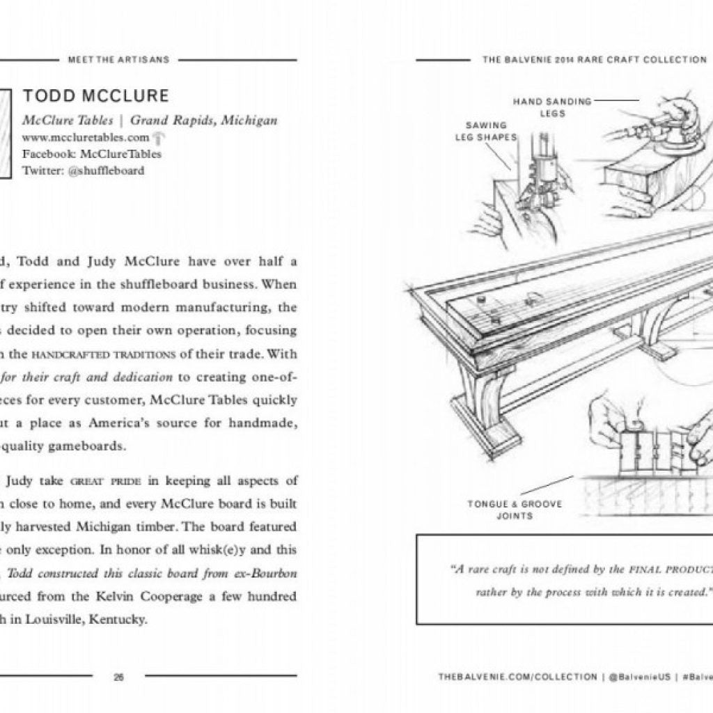 The Balvenie Rare Craft Collection: Making A Veneto Shuffleboard Table