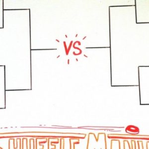 Bracket outline for a fun indoor competition to organize a league and enjoy activities after snowy weather.