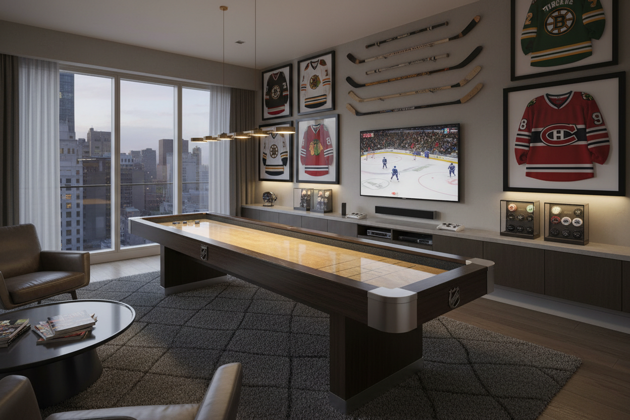 Mix Shuffleboard and NHL in Your Home's Game Room