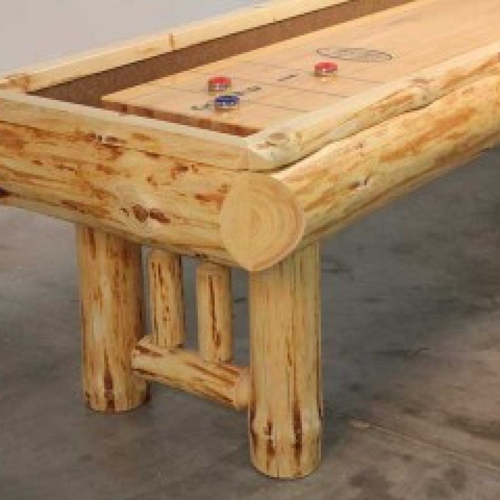 Montana Custom Log Style Shuffleboard Table