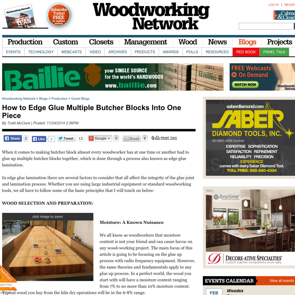 Todd McClure Shares Edge Glue Tips On Woodworking Network