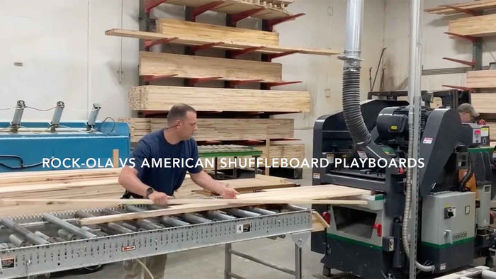 Rock-Ola Vs American Shuffleboard Playboards