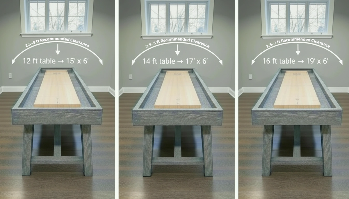 Select the Right Size Shuffleboard Table to fit in your home