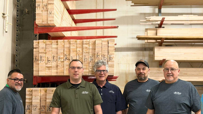 team of shuffleboard table craftsmen