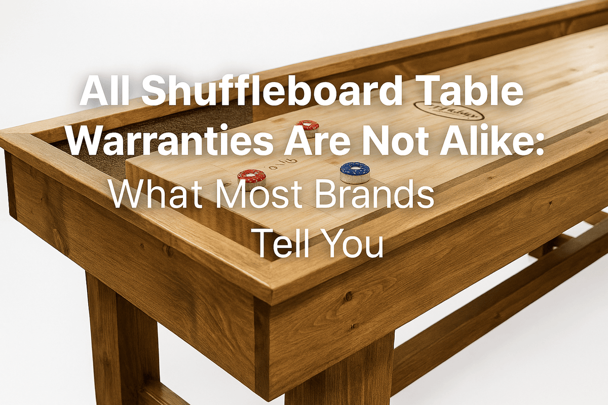 Shuffleboard Table Warranty are not all the same