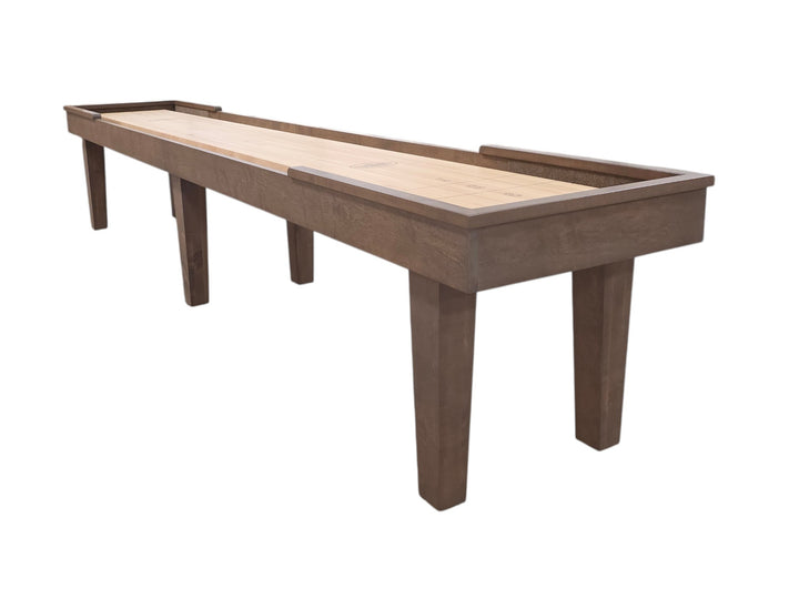 14 Foot Hamilton Shuffleboard Table - Maple in Smoky Pecan Finish