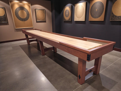 Lancaster Cherry Shuffleboard Table ( Warm Chestnut Finish Color ) - McClure Tables
