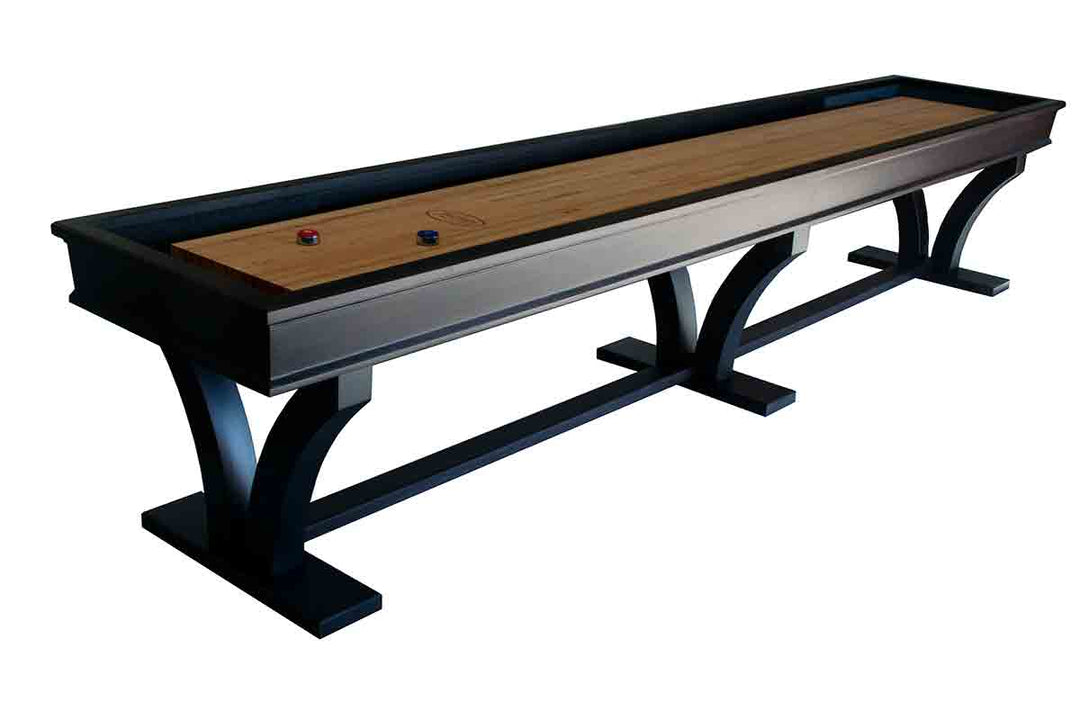14' Veneto Tulipwood Shuffleboard Table Black