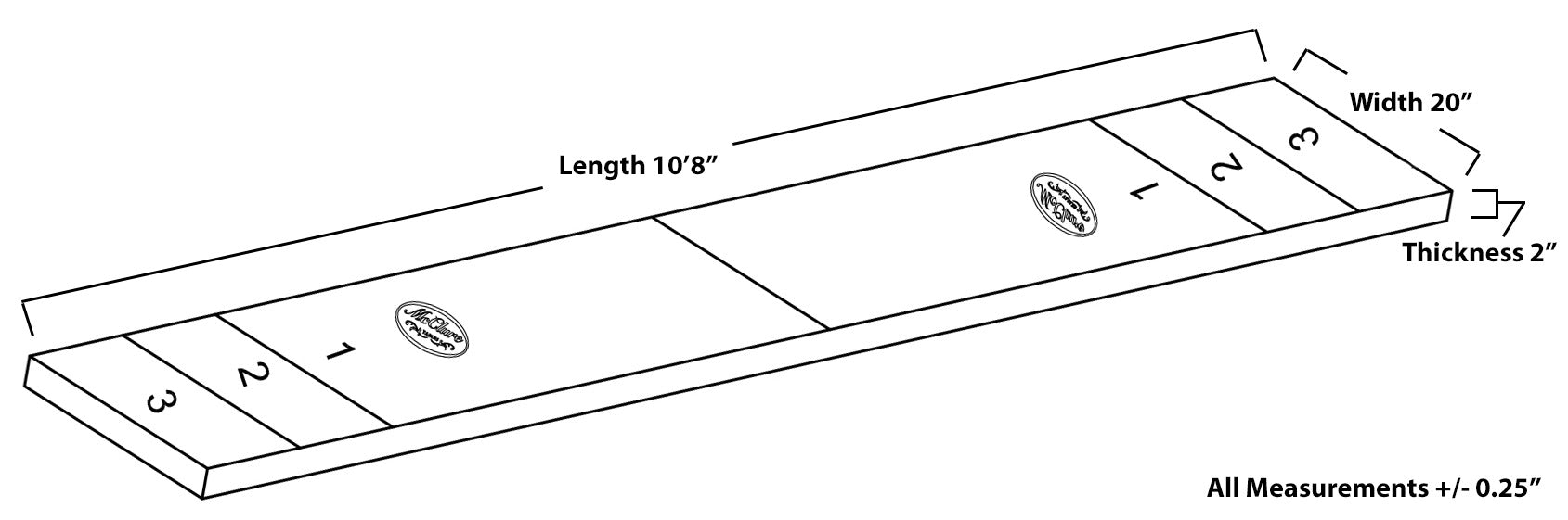 Table size dimensions