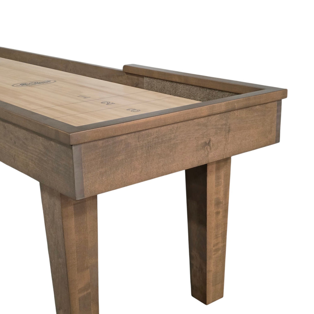 14 Foot Hamilton Shuffleboard Table - Maple in Smoky Pecan Finish