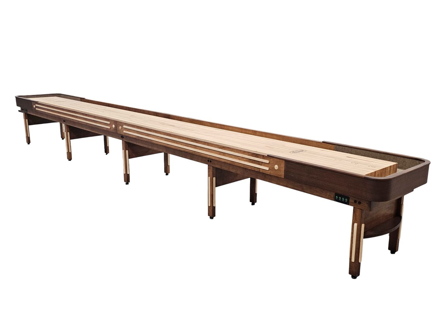 16 Foot Prestige Shuffleboard Table | 1940s Walnut & Maple