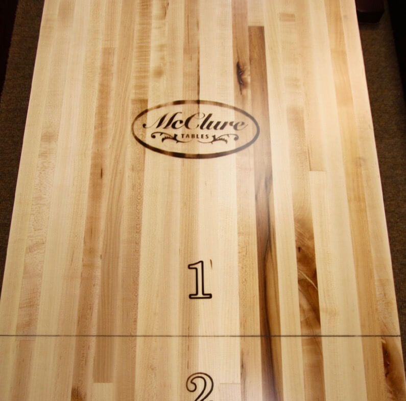 9' Ponderosa Oak Shuffleboard Table