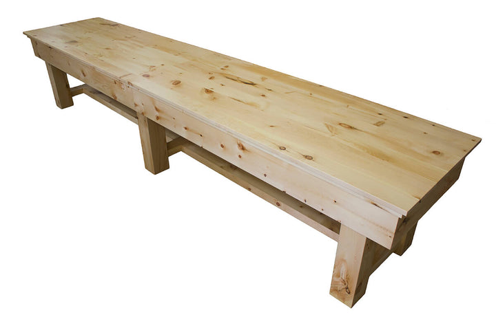 20' Ponderosa Pine Shuffleboard Table