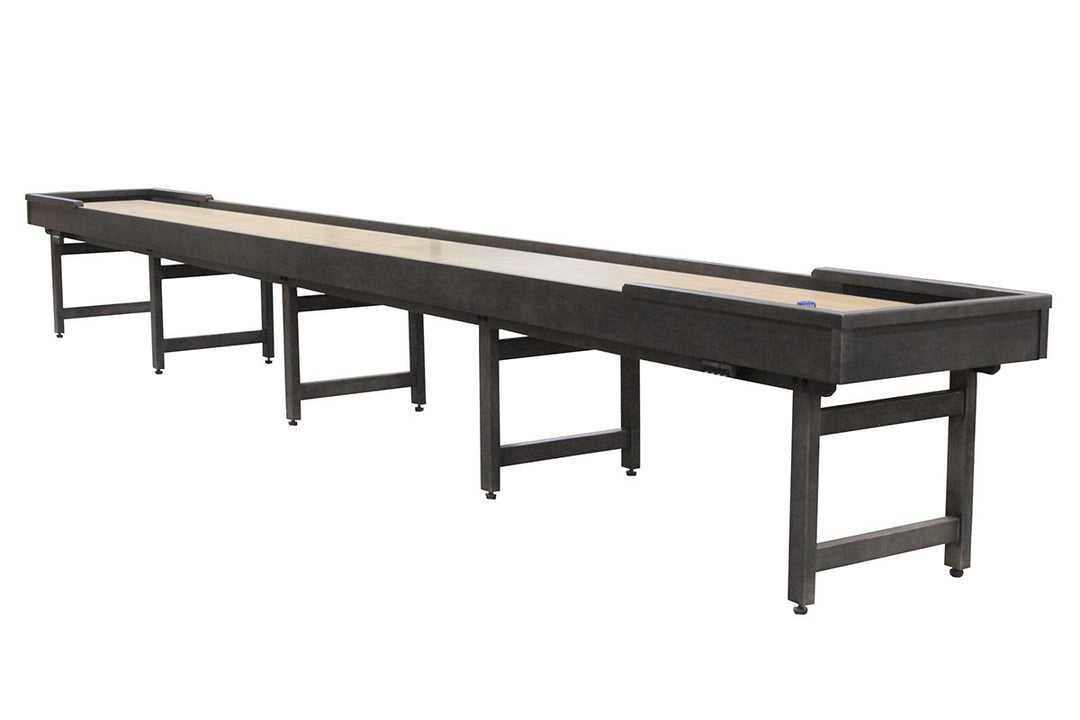 20' Michigander Shuffleboard Table Black Rubbed