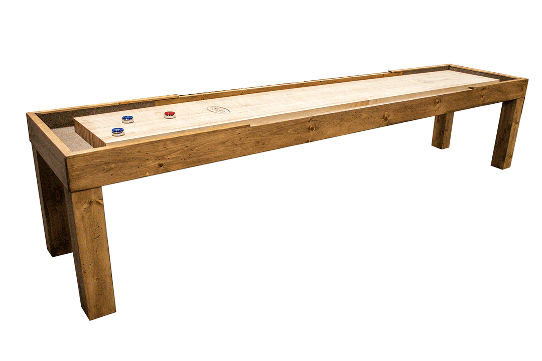12' Parson's Pine Shuffleboard Table Heirloom Finish