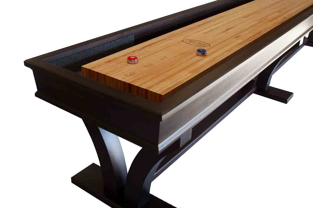 12' Veneto Tulipwood Shuffleboard Table Mocha