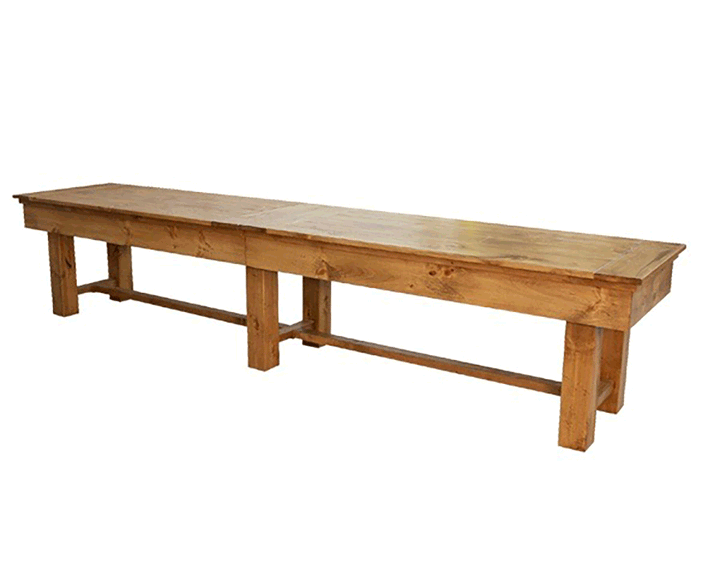 Shuffleboard Dining Top Solid Pine Alder Tulipwood or Red Oak  16 Foot